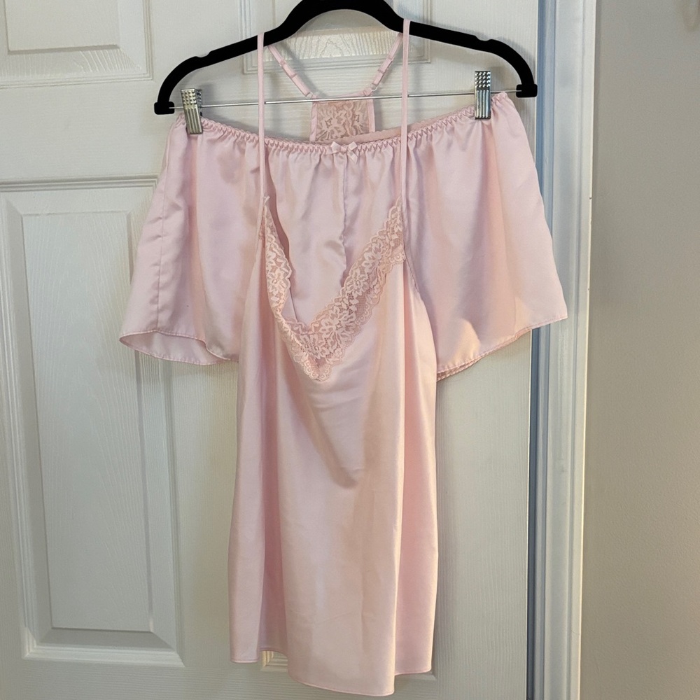 APT9 Elegant Pink Lace Trim Pajamas Set - XL